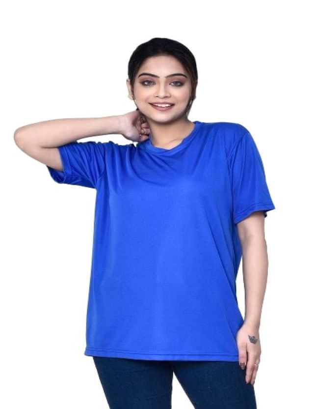 Casual Regular Fit Cotton Round Neck Half Sleeve T-shirt for Women