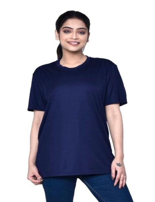 Casual Regular Fit Cotton Round Neck Half Sleeve T-shirt for Women