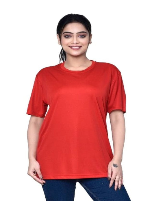 Casual Regular Fit Cotton Round Neck Half Sleeve T-shirt for Women