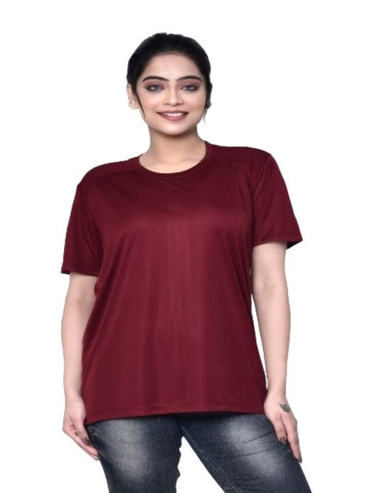 Casual Regular Fit Cotton Round Neck Half Sleeve T-shirt for Women