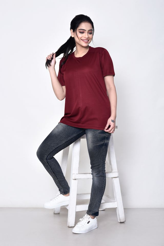 Casual Regular Fit Cotton Round Neck Half Sleeve T-shirt for Women