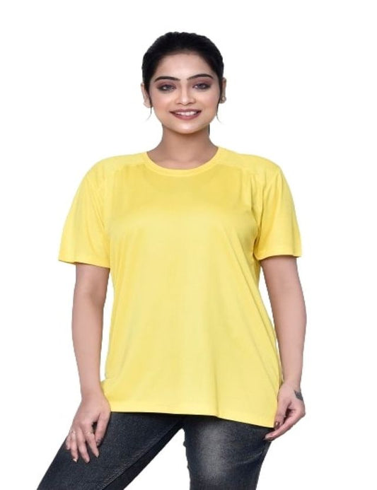 Casual Regular Fit Cotton Round Neck Half Sleeve T-shirt for Women